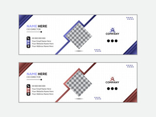 Unique modern style professional modern email signature vector design