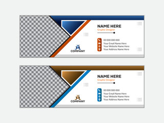 Email Signature Design. Innovative template for a business email signature