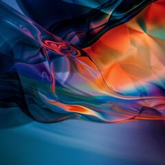 Fluid Abstract Design with Swirling Colorful Patterns generative ai