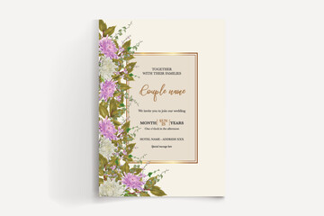BRIDAL SHOWER FLORAL INVITATION TEMPLATE