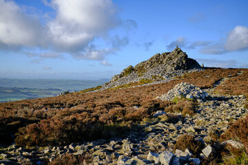 Outcrop on the Shropshire Hills known as the Stiperstones