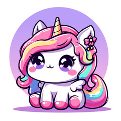 Cute kittycorn cartoon vector