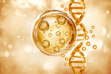 gold molecule gold chromosome - obrazy, fototapety, plakaty