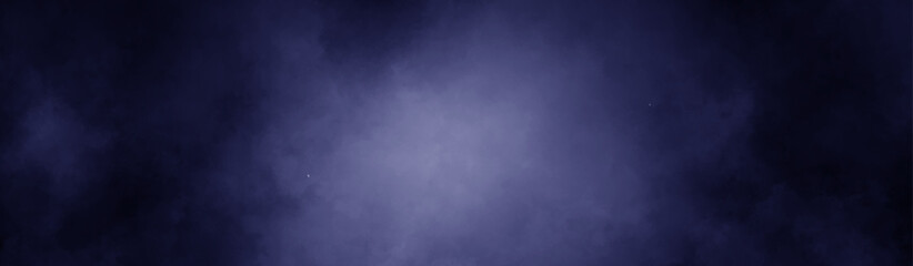 Abstract background with blue paper texture and blue watercolor painting background. smoke fog or clouds in center with dark border grunge design. black and blue grunge watercolor background.