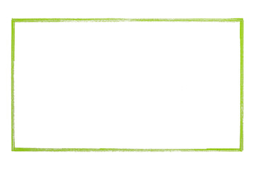 Obraz premium Green frame isolated on transparent background