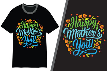 Mother's day typography t shirt design with vector
