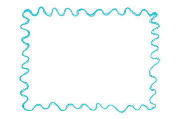 Light blue frame isolated on transparent background.