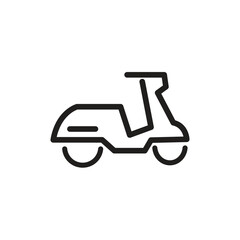 motorbike line icon. vector illustration
