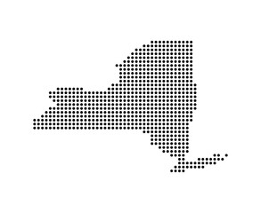 New York state map in dots
