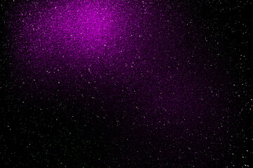 Black dark purple white shiny glitter abstract background with space. Twinkling glow stars effect....