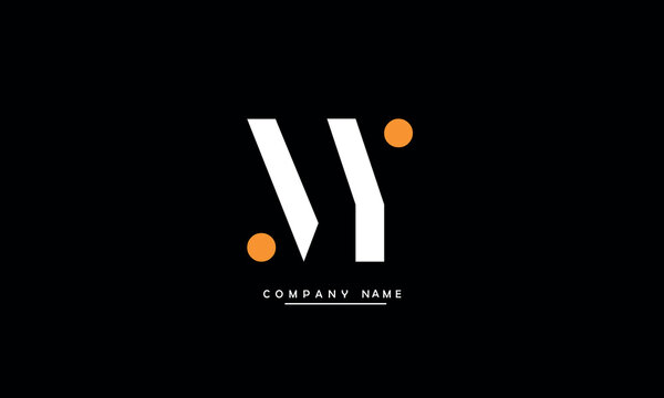 MY, YM, M, Y Abstract Letters Logo Monogram