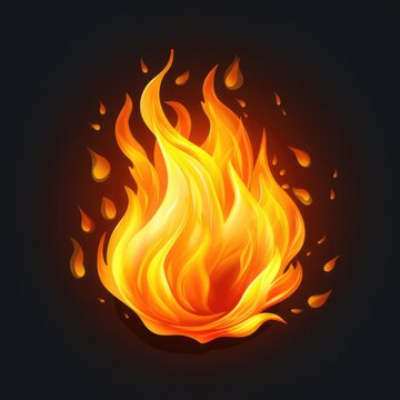 cartoon fire  flame fires image hot flaming, black background