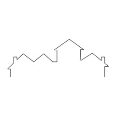 House roof icon, roof house icon vector isolated on white background.