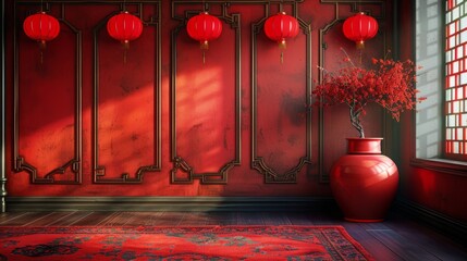 background Clean and simple with Chinese patterns. with floor and space for text.