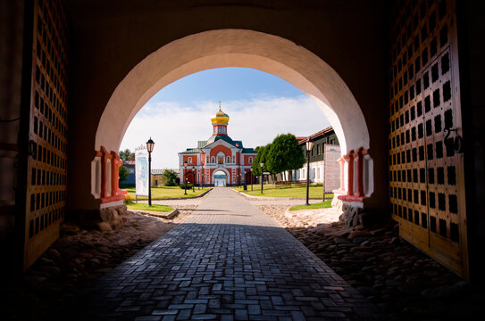 Valdai Iversky Monastery on Selvitsky Island. Novgorod region. Russia.