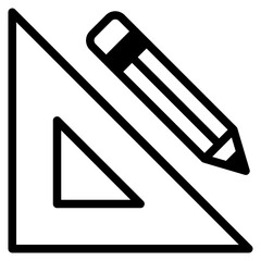 pencil and ruller icon