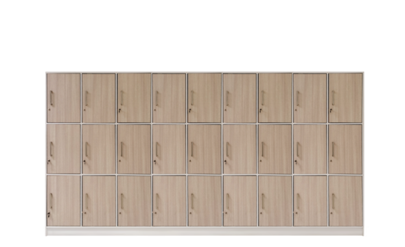 Wooden locker box with closed door PNG transparent