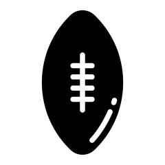 American football ball icon. Rugby ball icon,