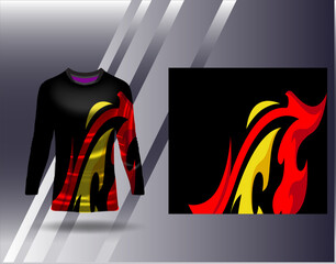 Sports jersey and tshirt template sports design for football racing gaming jersey vector