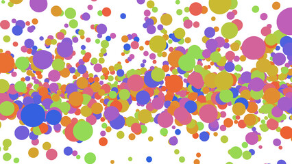 抽象的な無数のカラーボール：遊園地