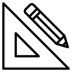 pencil and ruller icon