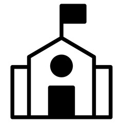 School building icon