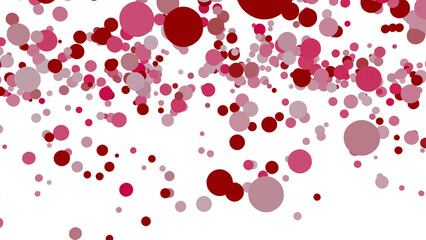 抽象的な無数のカラーボール：花、梅、桜、ばら