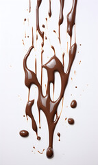 Liquid chocolate splash isolated background