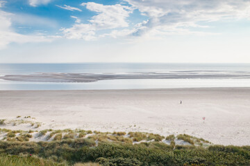Dune landscape in Blavand, Denmark.