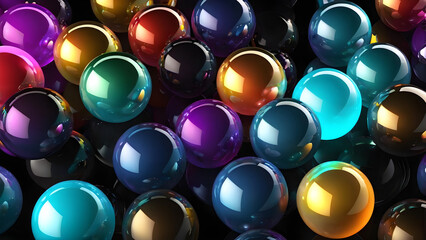 glass sphere. glassy multi-color gradient sphere for 3d glowing modern on a black background.