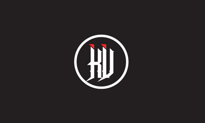 KV, VK, K, V Abstract Letters Logo Monogram