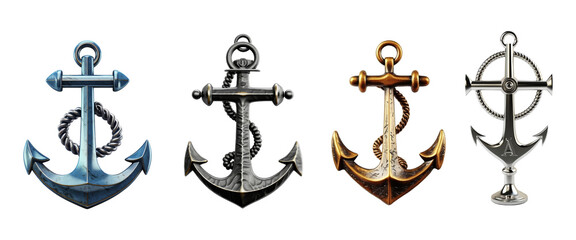 Anchor isolated on transparent background.