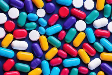 Obraz na płótnie Canvas colorful pills background