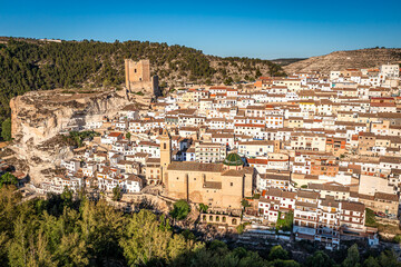 Fototapeta na wymiar Hillside Town Alcala del Jucar, Castilla la Mancha Region of Spain