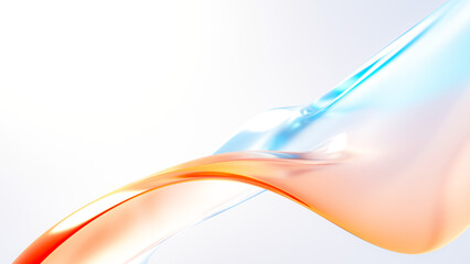 Abstract 3D background bright glass colorful gradient fluid wave render texture