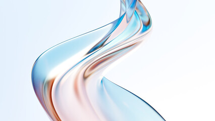 Abstract 3D background bright glass colorful gradient fluid wave render texture