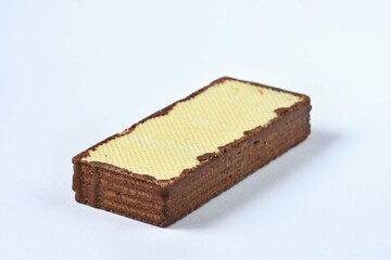 Crispy Wafer Chocolate Wafer Flavor Isolated White Background 2