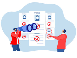 Human Resource Management and Hiring ,HR Human Resources find people to fill in job vacancy, recruitment or finding career opportunity concept choosing best candidate for job.