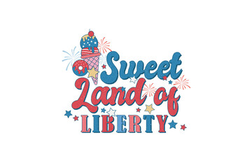 Sweet land of Liberty, 4th July PNG sublimation 