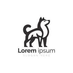 Sleek Canine Silhouette Logo Design for a Modern Brand Identity