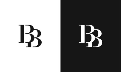 Abstract letter BB logo. The logo icon creatively incorporates an abstract shape.
