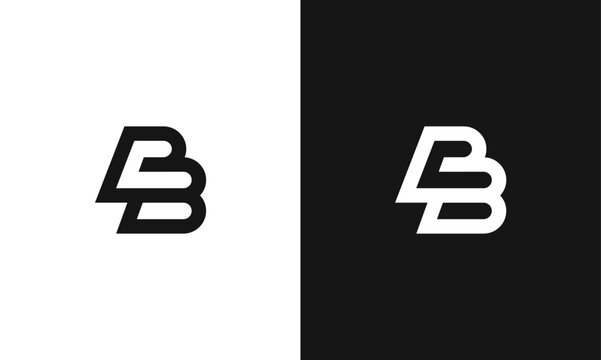 Abstract letter BB logo. The logo icon creatively incorporates an abstract shape.

