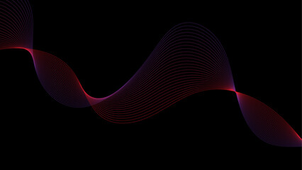 Abstract colorful blend wave lines and technology background. Futuristic technology and sound wave lines background. Abstract wave line for banner, template, wallpaper background.	