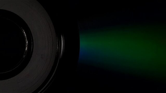 Multicolored surface of a compact disc close-up. CD surface texture
