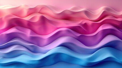 Obraz premium a pink and blue wave background with a pink sky in the background and a pink sky in the foreground.