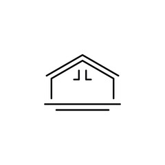 House real estate icon line design template