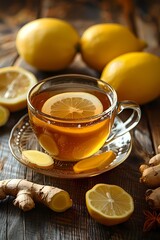 cup of tea with lemon Generative AI