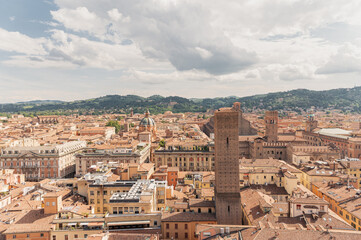 Fototapeta na wymiar Bologna from above