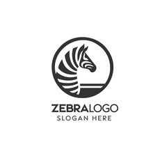 Striking Black and White Zebra Logo Design for Corporate Branding