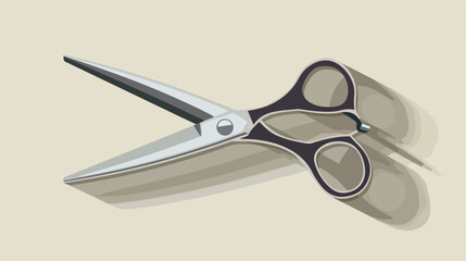 Hair scissors icon. White background with shadow design